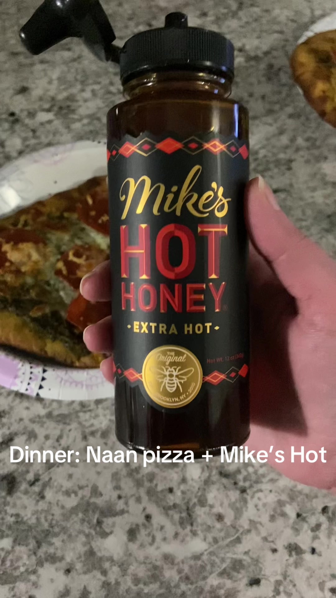 TikTok post by @loudly_learning for Mike's Hot Honey. Caption reads: What I eat in a day! I like making these, so let....