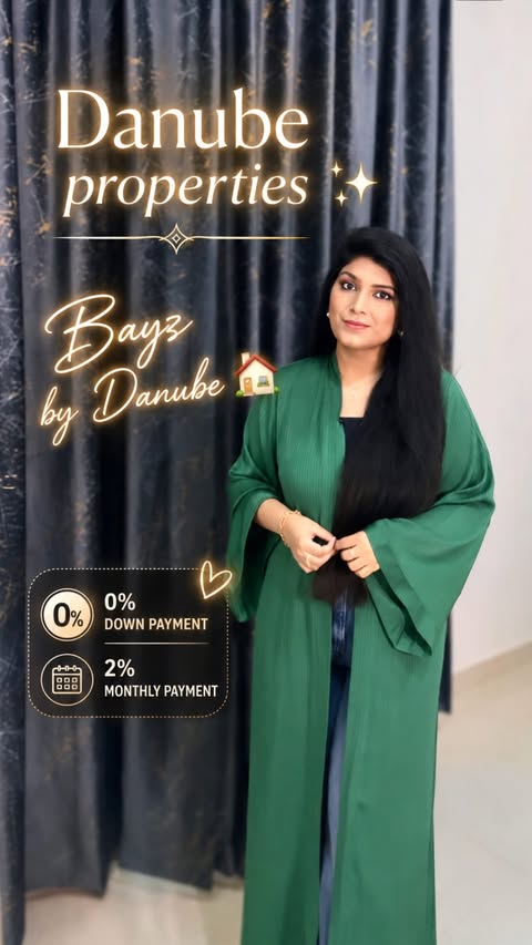 Instagram post by @thenaina_blog for Danube Properties. Caption reads: ✨ 𝗪𝗵𝗮𝘁 𝗶𝗳 𝗼𝘄𝗻𝗶𝗻𝗴 𝗮 𝗹𝘂𝘅𝘂𝗿𝘆....