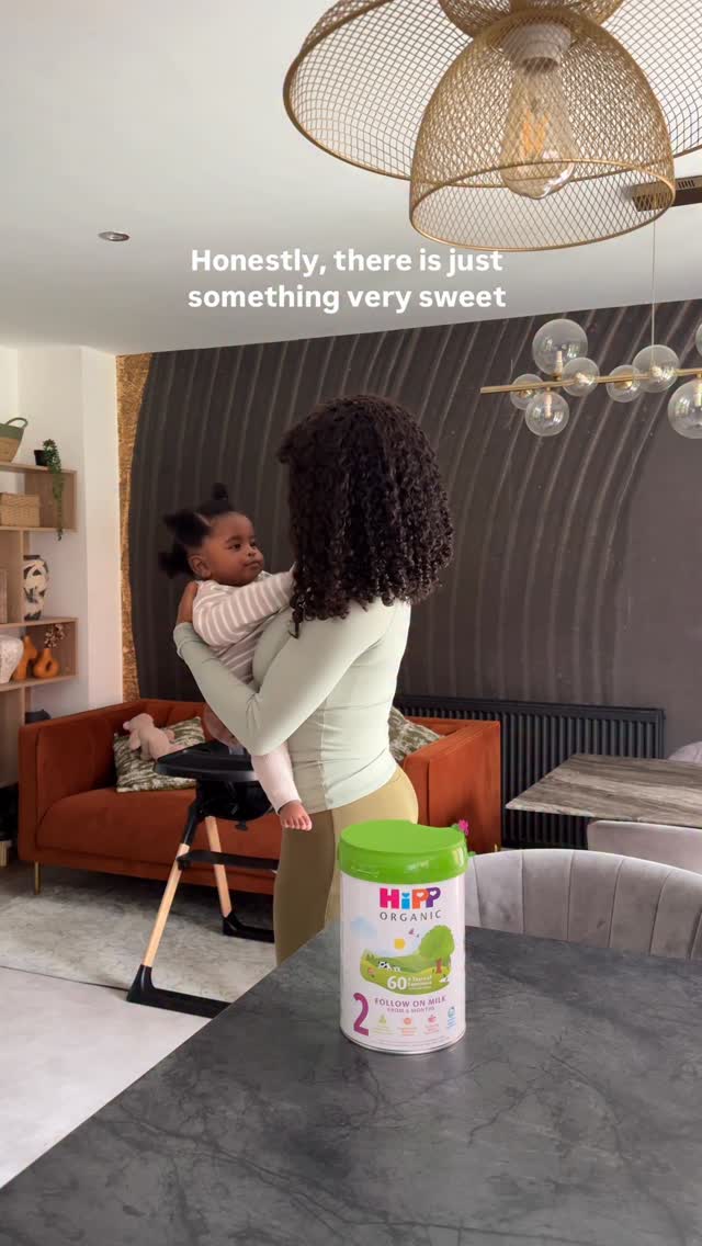 Instagram post by an influencer for HiPP Organic. Caption reads: [...] Just us, cuddles, and our @hipporganicuk....