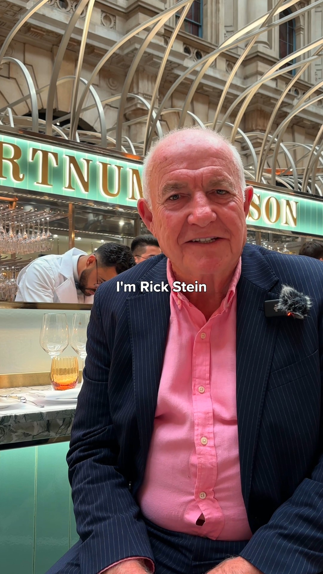 Instagram post by @chefrickstein for Condé Nast Traveller. Caption reads: To celebrate 50 years of his iconic restaurants,....