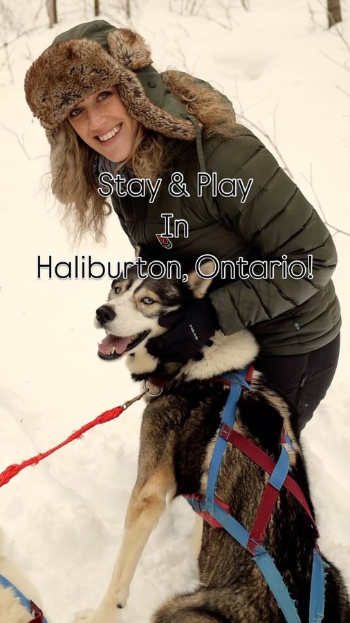 Instagram post by @careenaalexis for Destination Ontario. Caption reads: Make Haliburton, Ontario your march break getaway!....