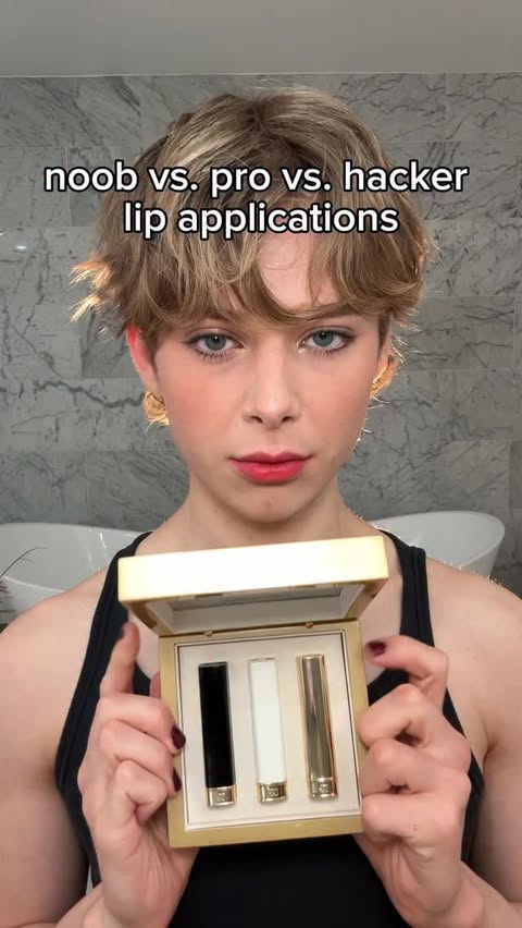 Instagram post by @jakewarden for Dolce&Gabbana. Caption reads: 3 different lipstick applications, 3 different....