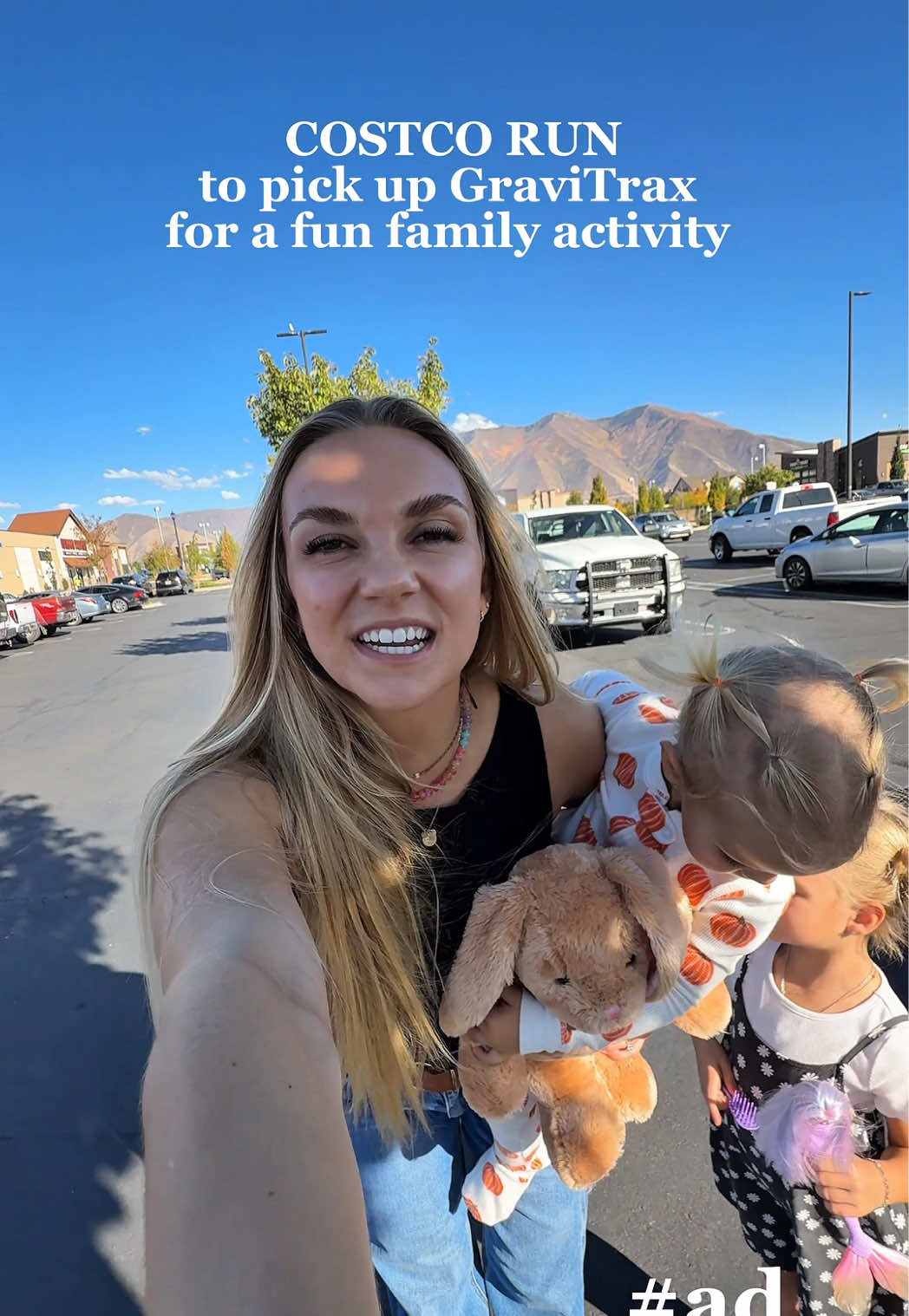 TikTok post by @mckinleymemm for Ravensburger. Caption reads: #ad family game night w/ Gravitax may have turned....