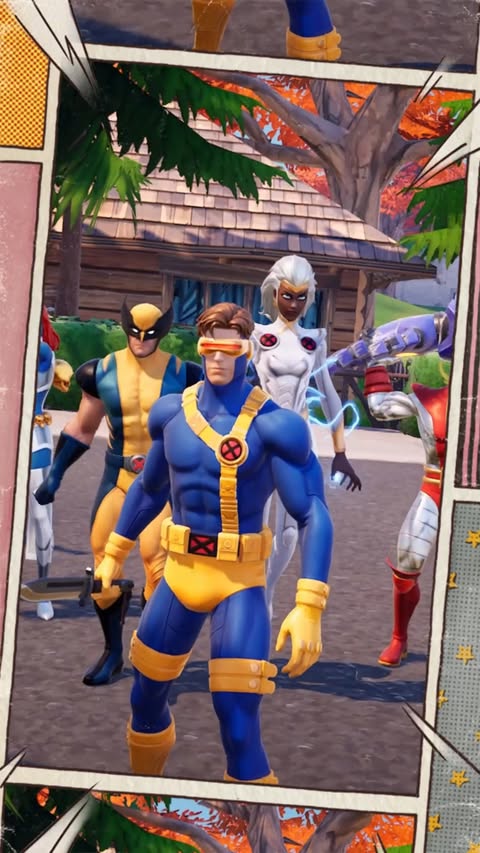 Instagram post by @nerdiria for Marvel. Caption reads: 🔥X-men Evolution 💜 Considere usar o code....