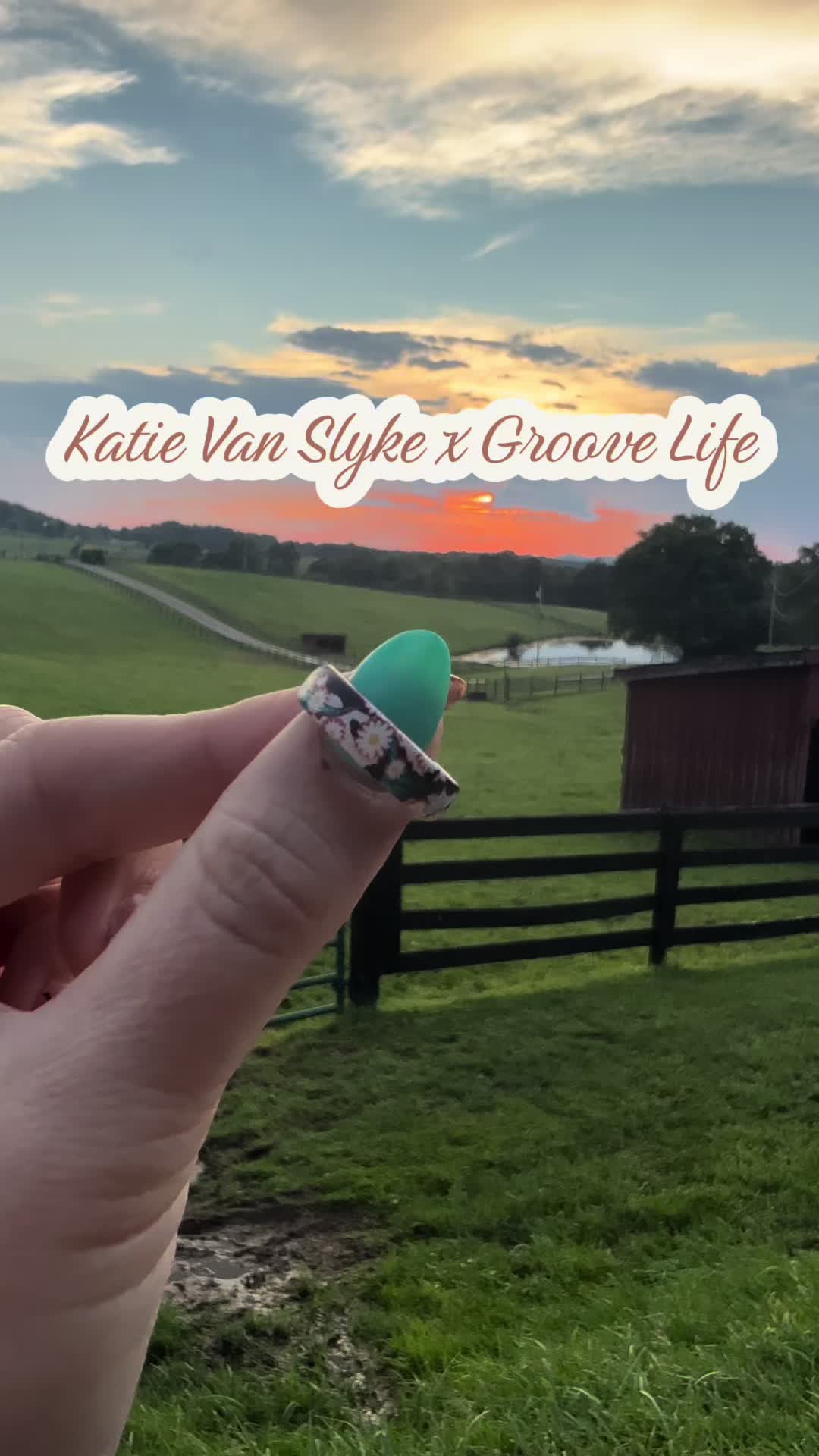 TikTok post by @happy.acres8 for Groove Life. Caption reads: [...] hands—look how cute this is! The @Groove....