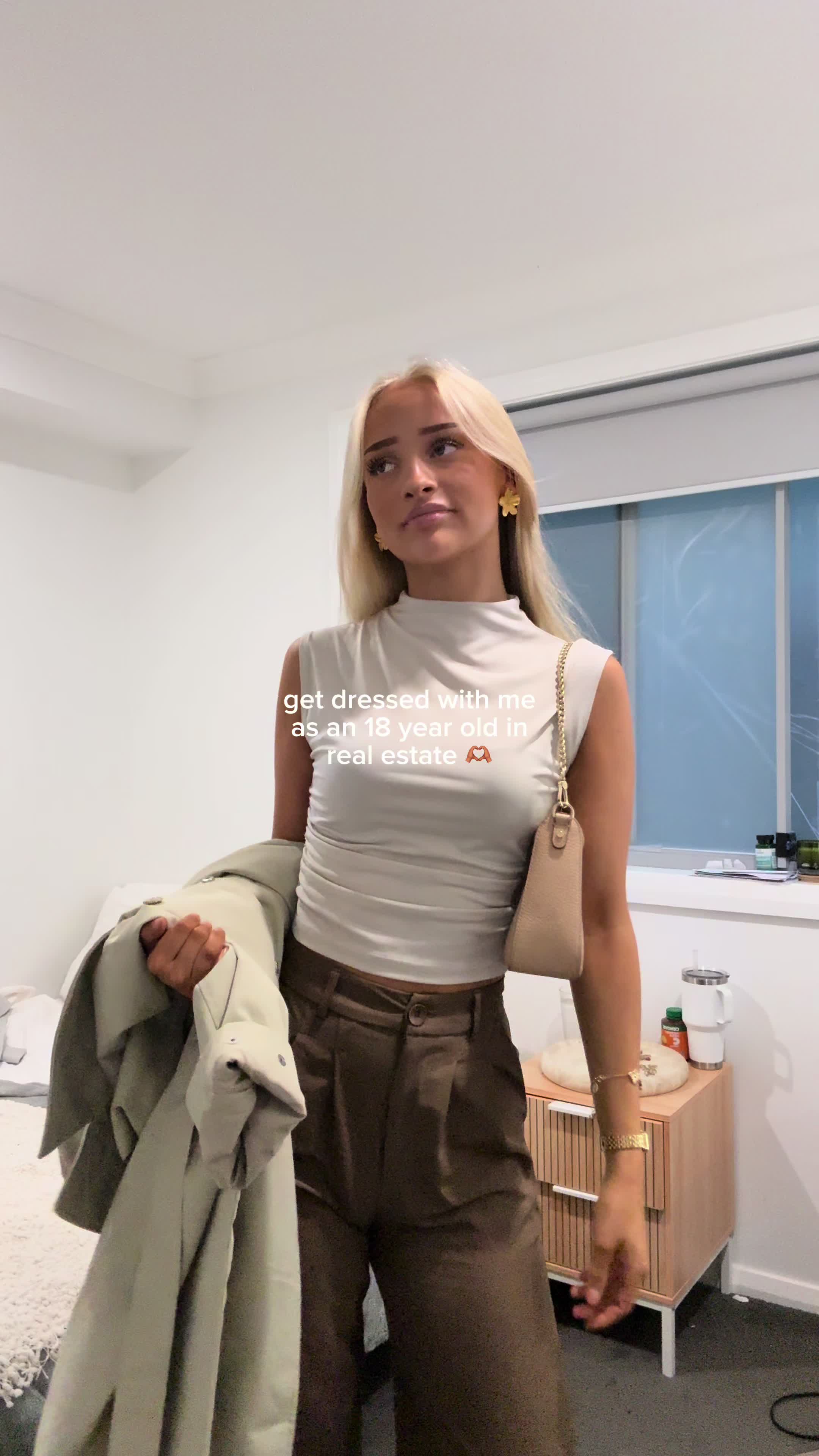 TikTok post by @charley.ep for P.E Nation. Caption reads: [...] @Princess Polly , Top: H&M - Jacket: @P.E....