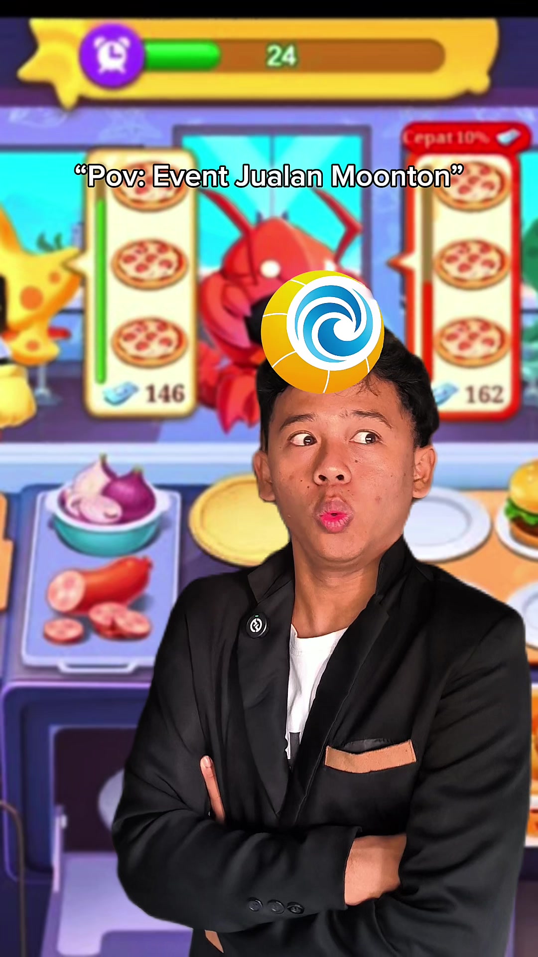 TikTok post by @ibxygy for Mobile Legends. Caption reads: Alamakk😭#mlbb  #eventmlbb #ibxygy #komedi....