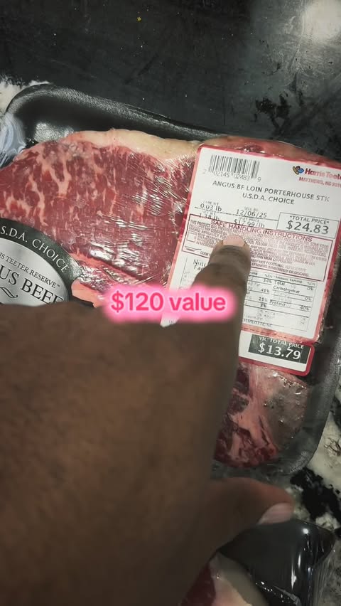 Instagram post by @grandeurcuisine for Harris Teeter. Caption reads: I went to Harris Teeter in CHARLOTTE, North....