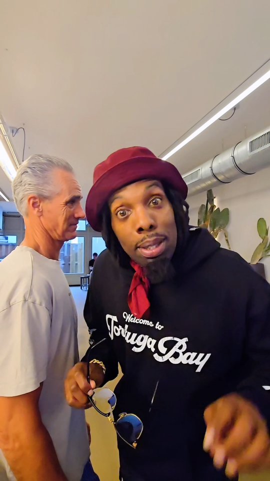 Instagram post by @itstheolodge for Goorin Bros.. Caption reads: Pulled up on #1 Smashburger restaurant in....