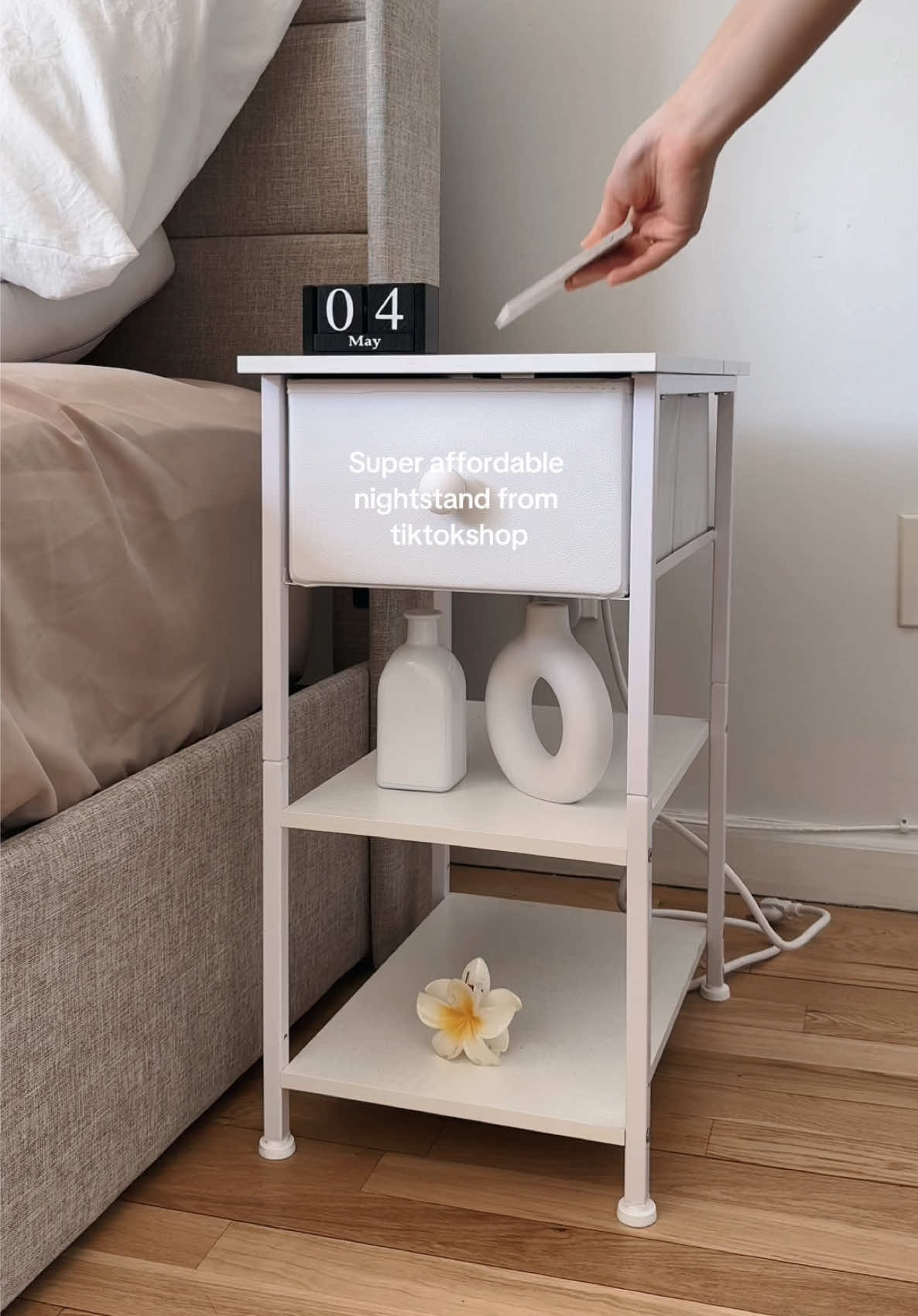 TikTok post by @leila_ugc3 for Sweetcrispy S. Caption reads: [...] living room . Drawers and shelves.....