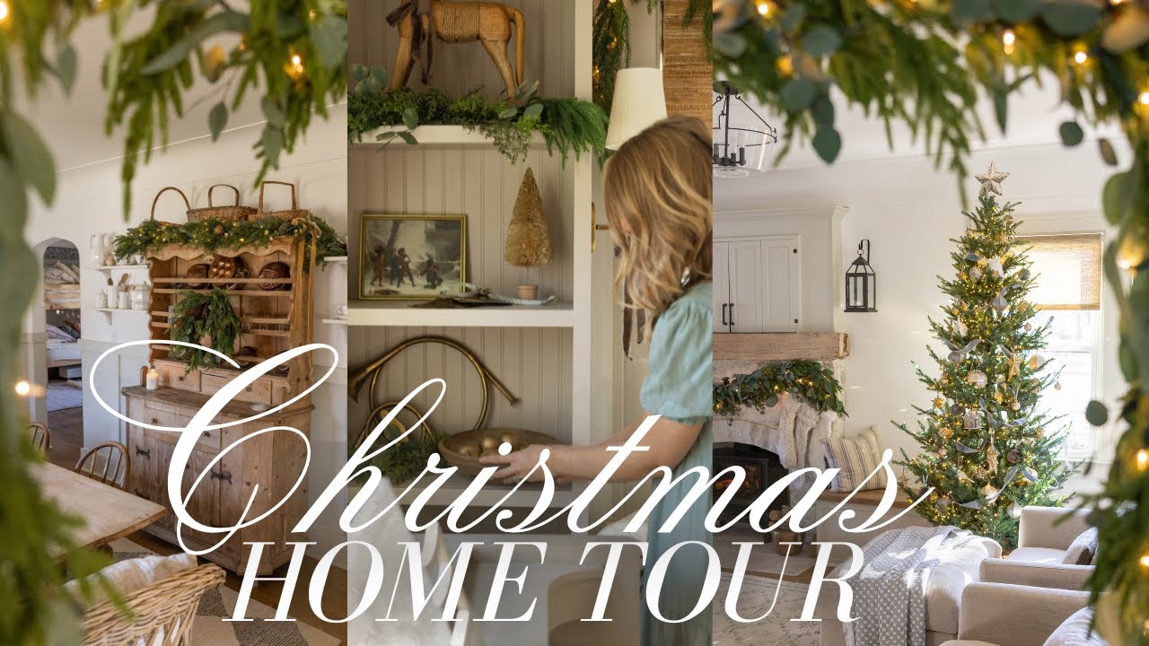 YouTube post by @PineandProspectHome for OSEA Malibu. Caption reads: Cottage CHRISTMAS Home Tour 2025.
