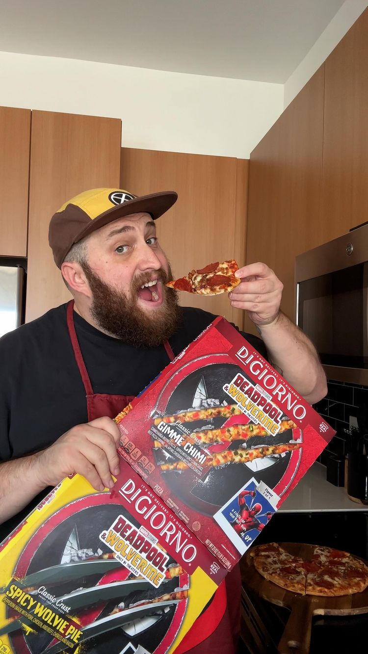 Instagram post by @bstarrcinema for DiGiorno. Caption reads: #ad Trying new @digiorno 🍕 inspired by....