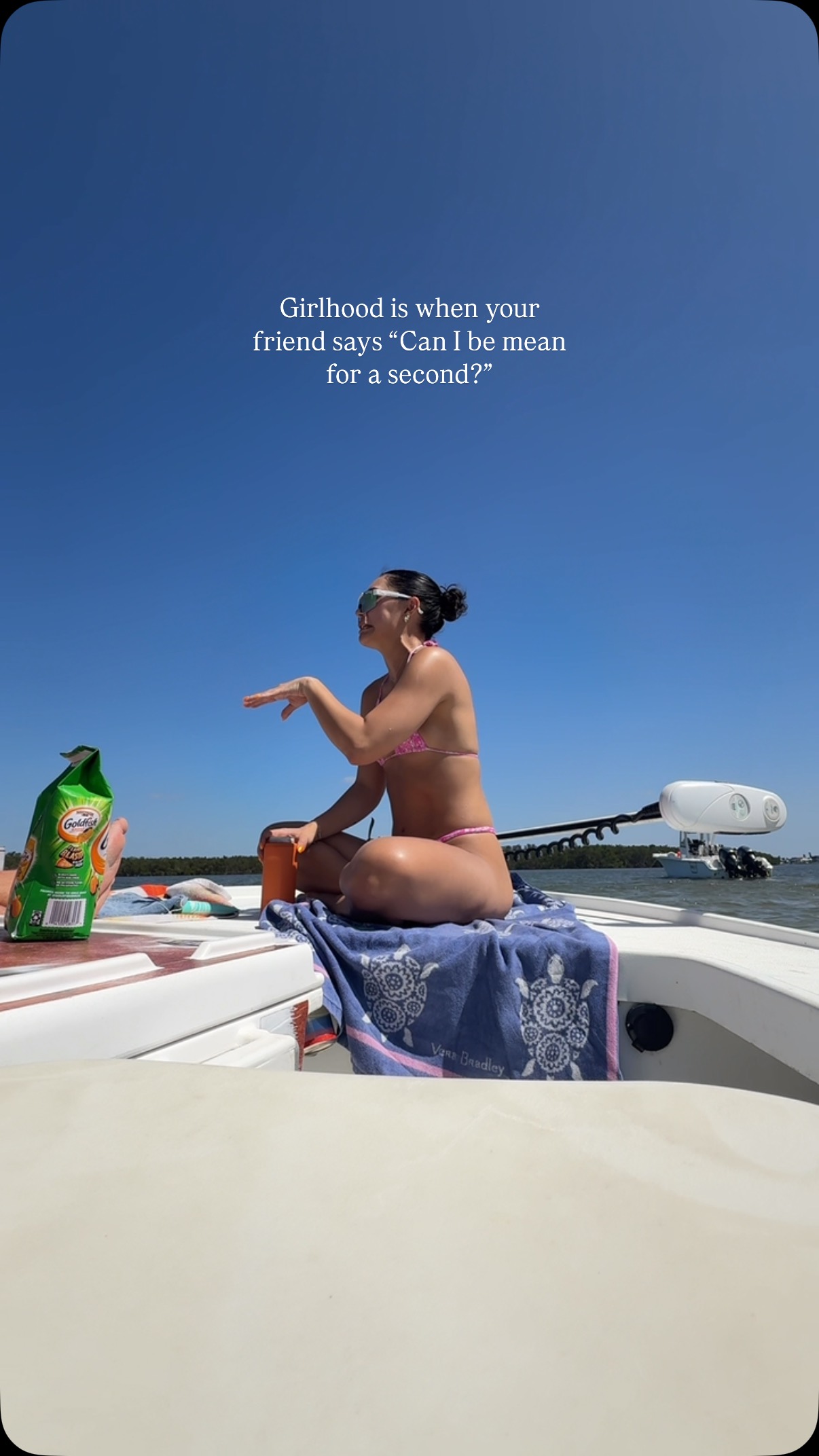 Instagram post by @lex.keeler for Bright Swimwear. Caption reads: But it’s not our place to judge.