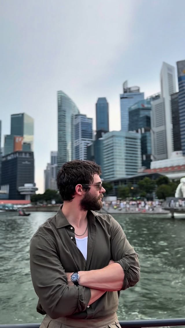 Instagram post by @davidcorenswet for VisitSingapore. Caption reads: First F1 experience in the books, thanks to....