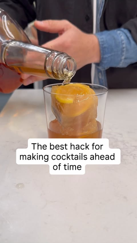 Instagram post by @muddlingmemories for Delish. Caption reads: These make-ahead cocktails are going to be the....