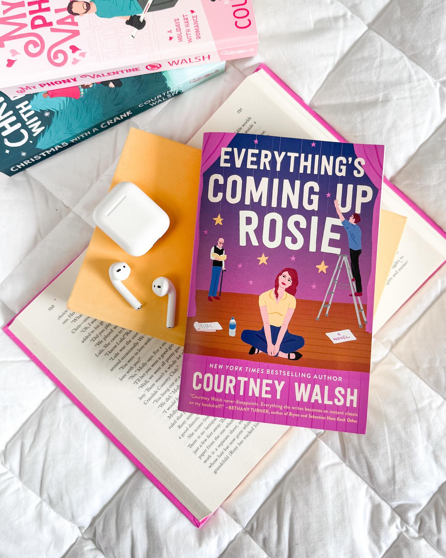 Instagram post by @amy_alwaysreading for TLC Book Tours. Caption reads: Everything’s Coming Up Rosie by @courtneywalsh....
