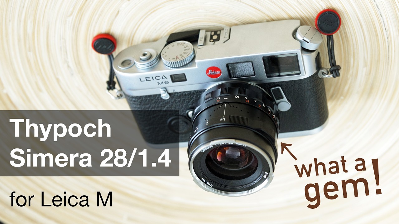 YouTube post by @tomscameras for Normal Not Allowed Promo. Caption reads: Thypoch Simera 28/1.4 II – how's f/1.4 on a budget....