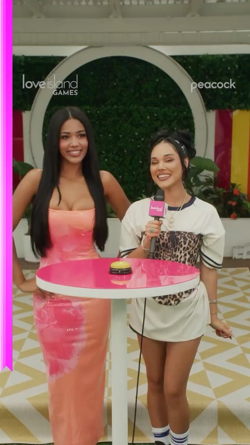 Instagram post by @andreinasntos for Peacock TV. Caption reads: Lover girl Andreina is proud of herself no matter....