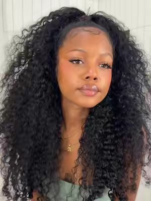 TikTok post by @starringlexis for Tahikie Hair Shop. Caption reads: half up half down on half wig from @Tahikie (26in....