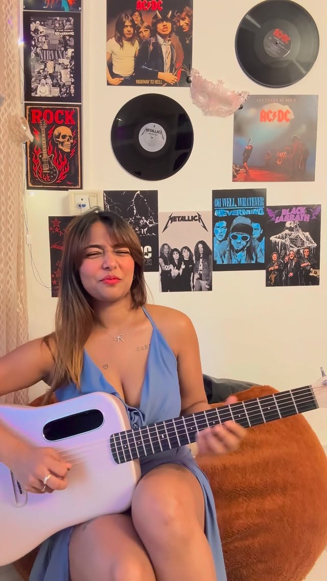 Instagram post by @esanidey for LAVA MUSIC. Caption reads: This part of the song always makes me smile ❤️.