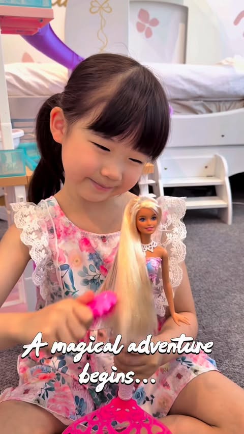 Instagram post by @jarrodandamelia for Barbie. Caption reads: I grew up playing @barbie … now I get to watch her....