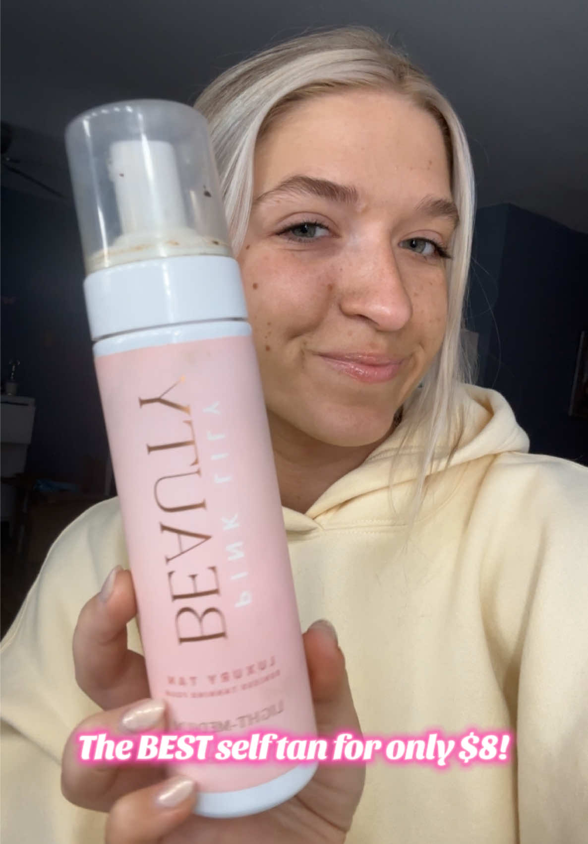 TikTok post by @cassidy_belle24 for Pink Lily. Caption reads: [...] #tan #selfcare #grwm @The Pink Lily.