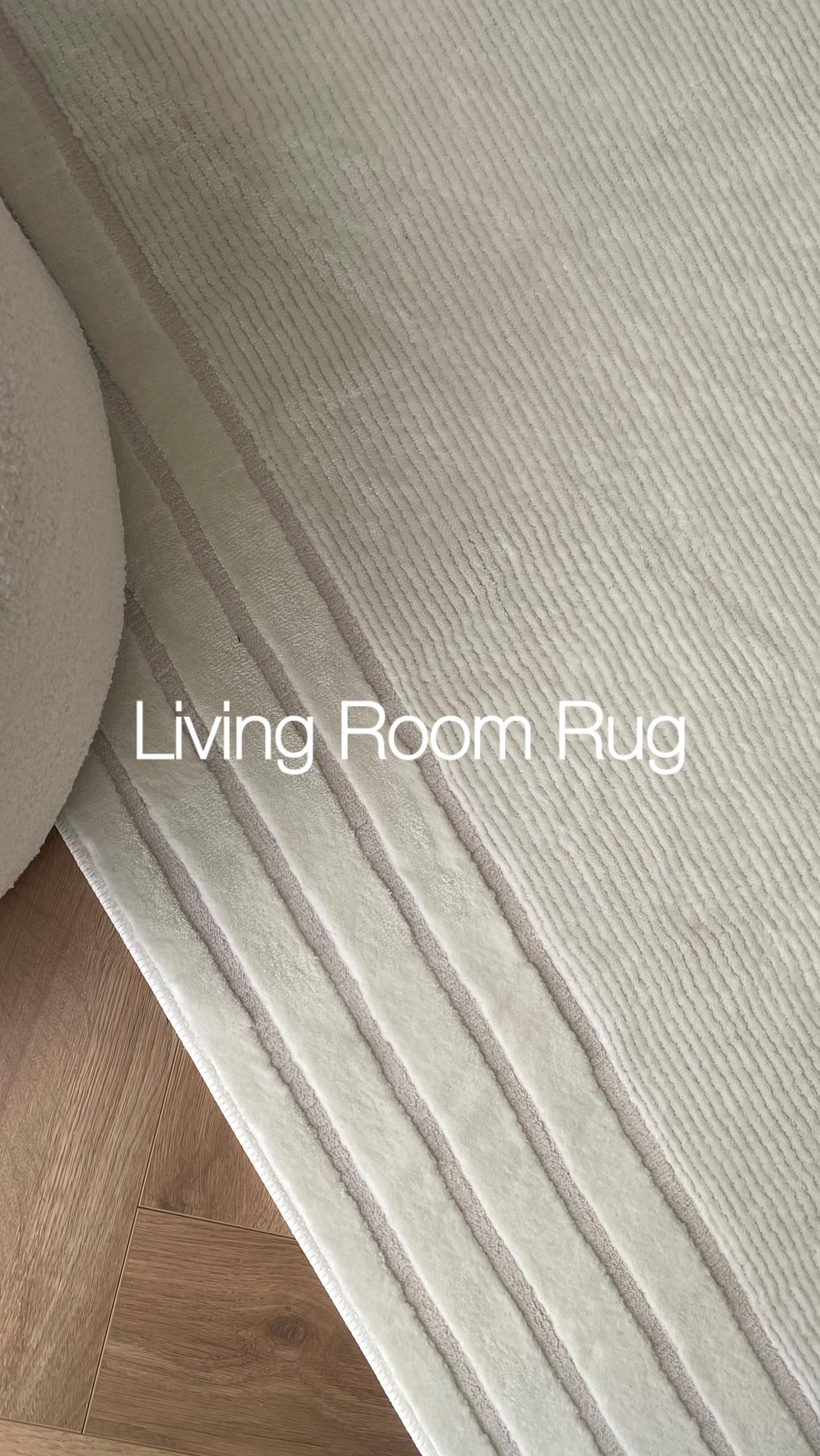 Instagram post by @life.with.madison.evie for The Rugs. Caption reads: Ad | Remember the dark living room? Well I’ve been....