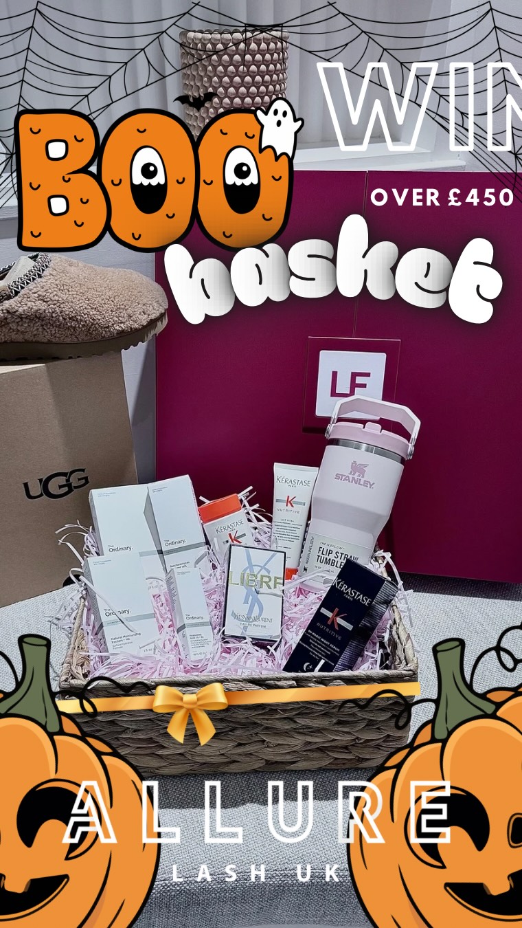 Instagram post by @allure_uk_ for Stanley 1913. Caption reads: 🎃👻 WIN the ultimate BOO basket worth over £450!....