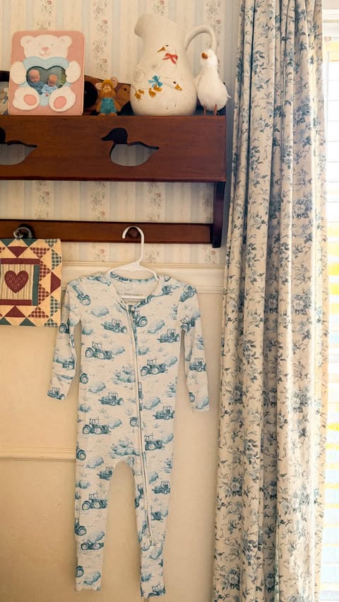 Instagram post by @angielambert15 for Posh Peanut. Caption reads: [...] & buttery soft pajamas are from @poshpeanut....