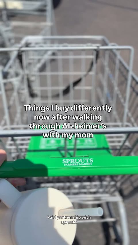 Instagram post by @adriannelentine for Sprouts Farmers Market. Caption reads: Walking through Alzheimer’s with my mom changed....