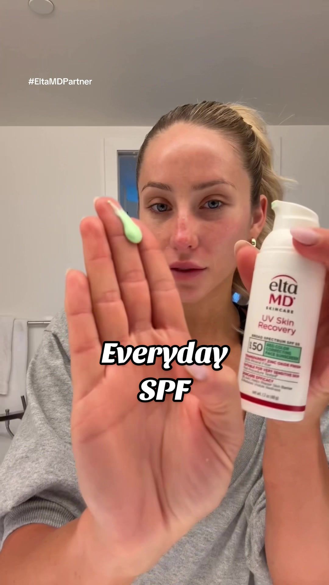 TikTok post by @alixearle for EltaMD. Caption reads: [...] with this color-correcting....