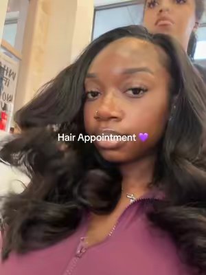 TikTok post by @psalmm.__ for Wequeen. Caption reads: [...] my signature style ! #hairappointment....