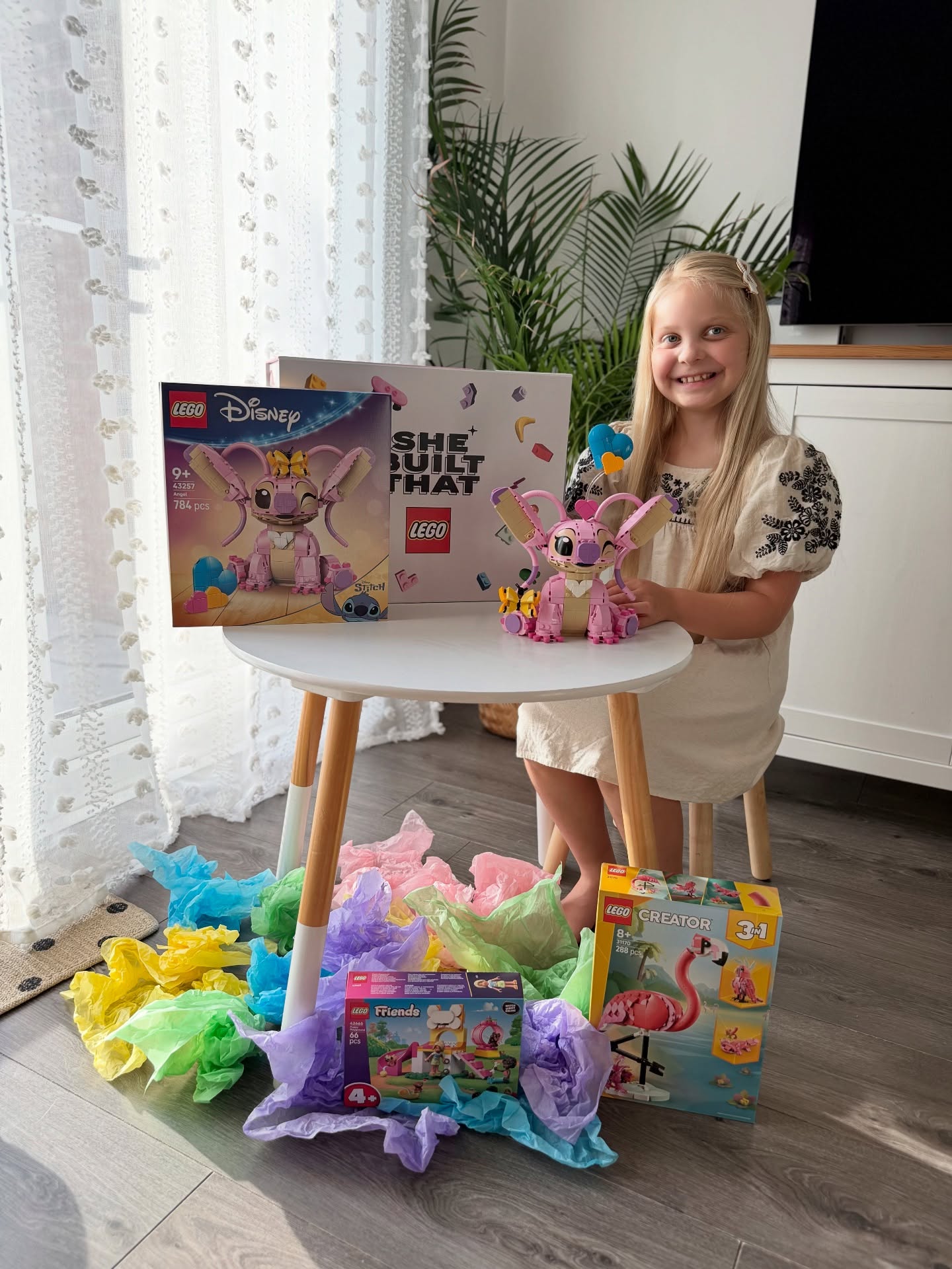 Instagram post by @erin.grace.b for B&M Stores. Caption reads: Erin is obsessed with LEGO and can’t get enough of....