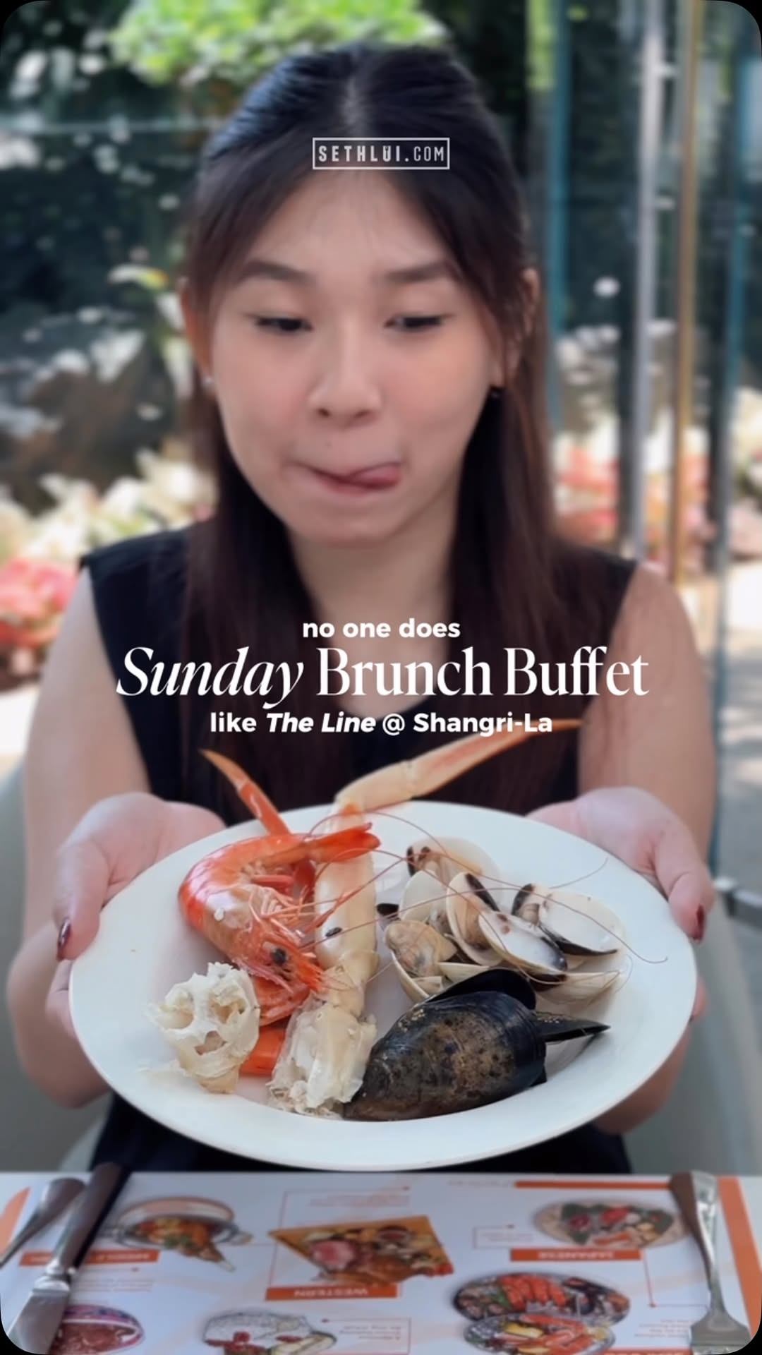 Instagram post by @sethluicious for Shangri-la. Caption reads: Sundays aren’t complete without a brunch buffet....