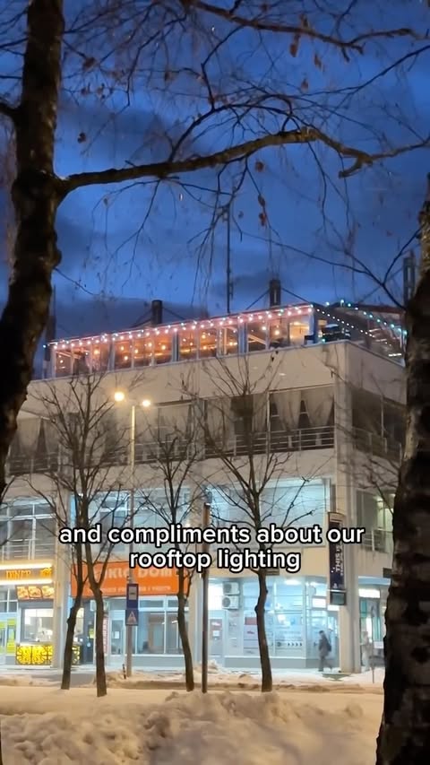 Instagram post by @cozy.cess for Nanoleaf. Caption reads: The Nanoleaf Matter Smart Outdoor String Lights....