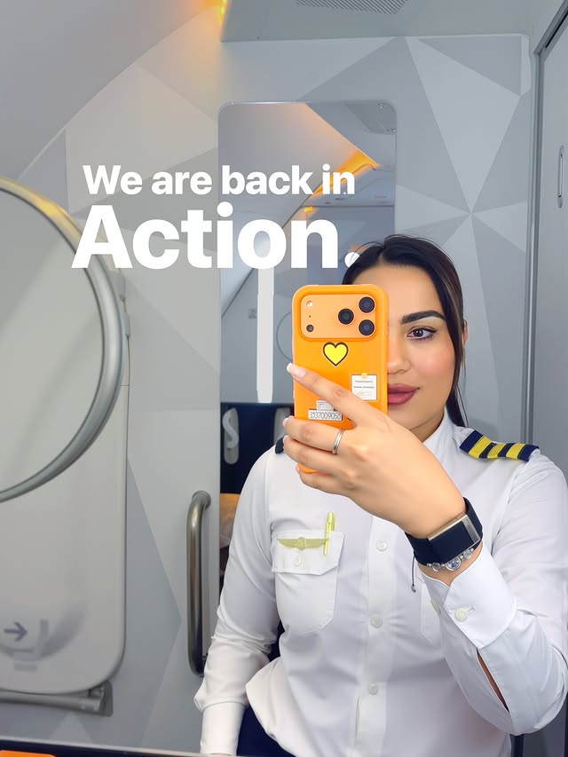 Instagram post by @itspilotnikita for Etihad Airways. Caption reads: Back in the skies, right where I belong Flying....