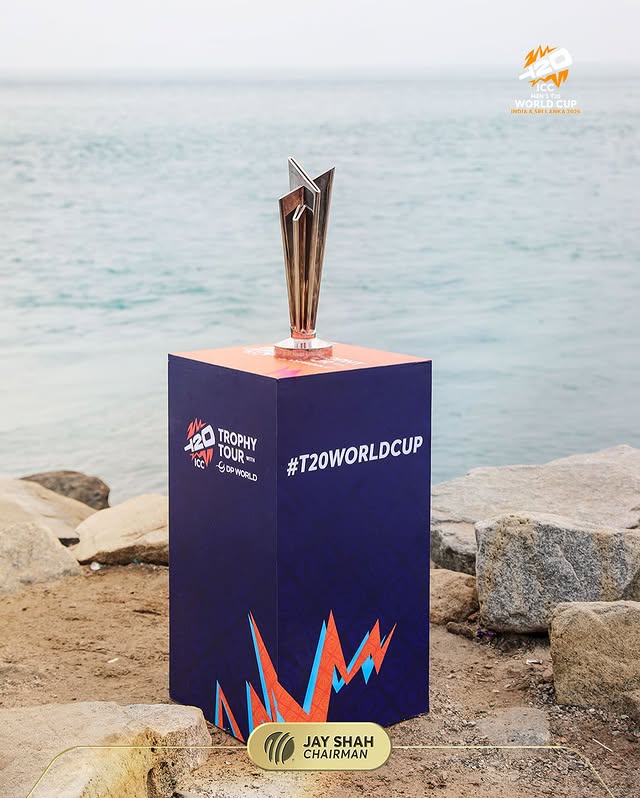 Instagram post by @jayshah220988 for ICC T20 World Cup. Caption reads: The excitement continues to build for the ICC....