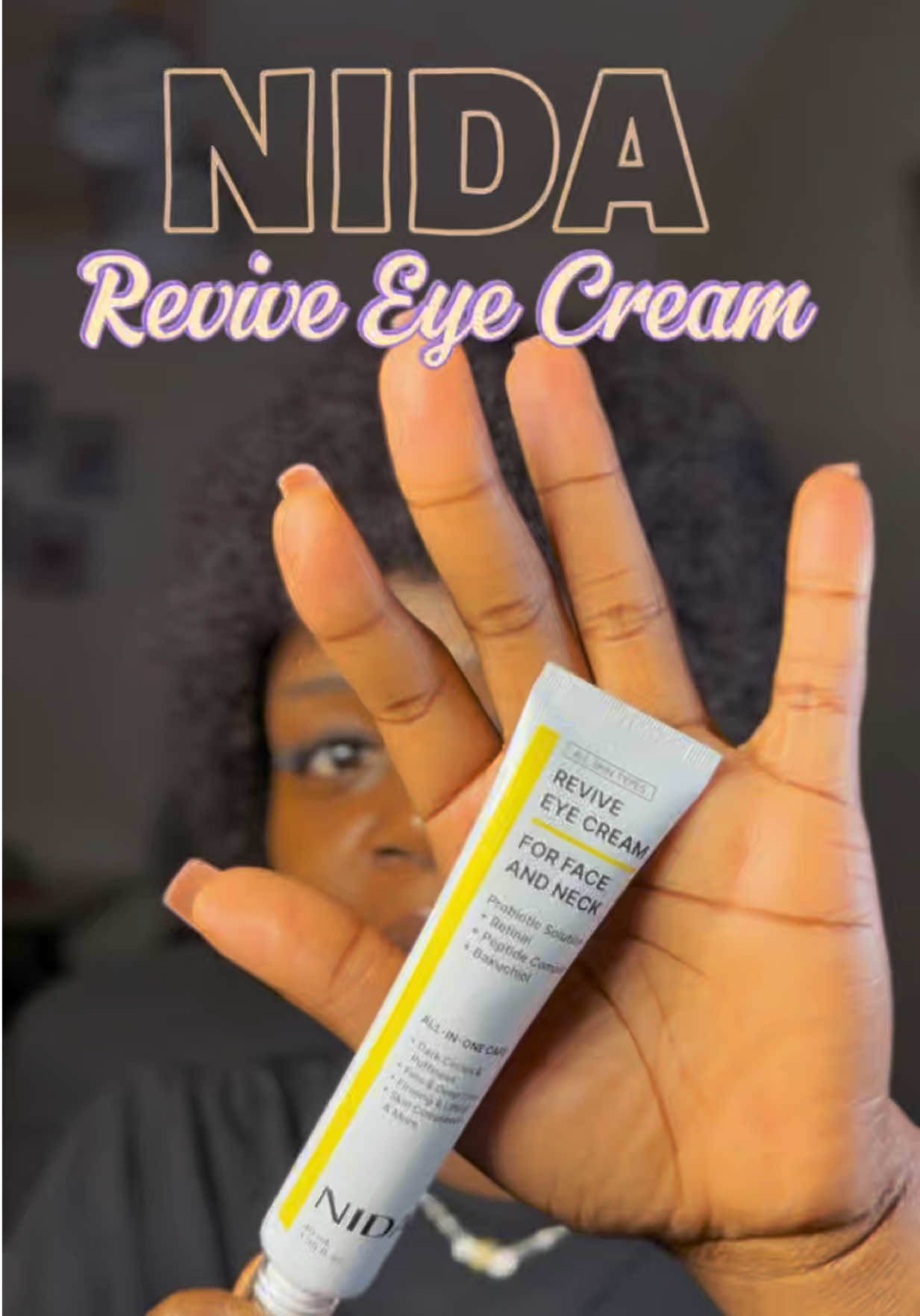 TikTok post by @tess_banks_ for NIDA Official. Caption reads: [...] Try this product and thank me later @NIDA....