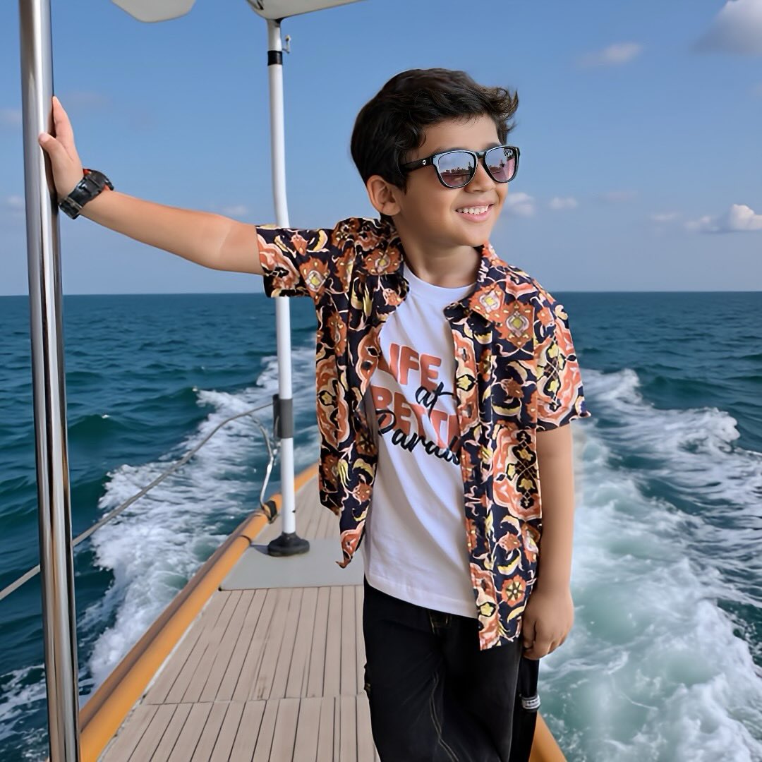 Instagram post by @the_rajveer_vibes for Pine Kids. Caption reads: [...] Rajveer is rocking this beautiful Pine Kids....