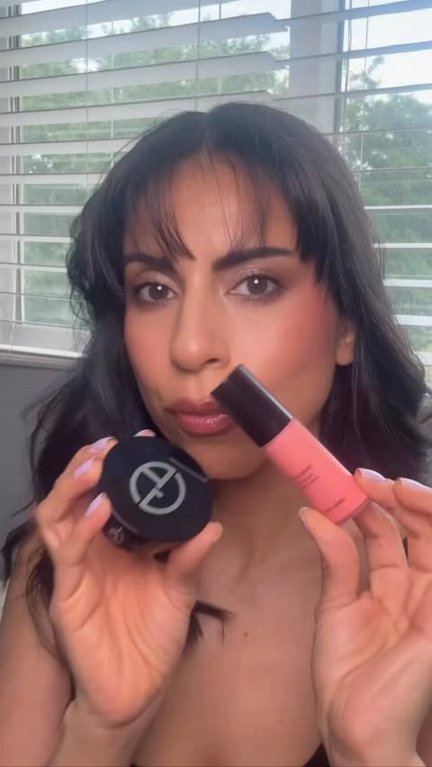 Instagram post by @beautybubble0326 for Armani beauty. Caption reads: The best cheek duo - @armanibeauty . Cheek to tint....