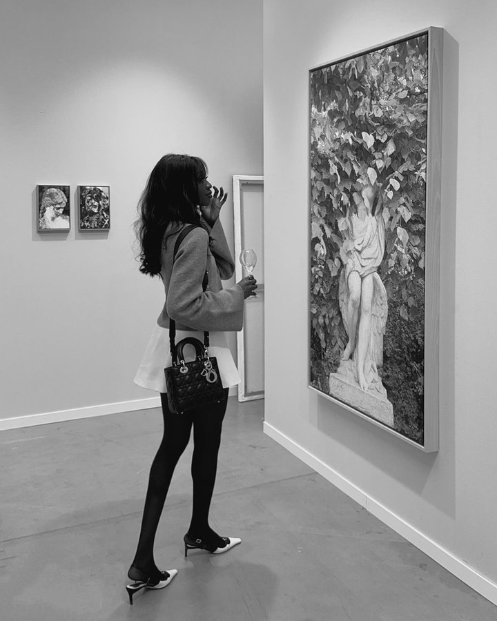 Instagram post by @emmanuellek_ for Champagne Ruinart. Caption reads: A beautiful evening with @ruinart, bringing....