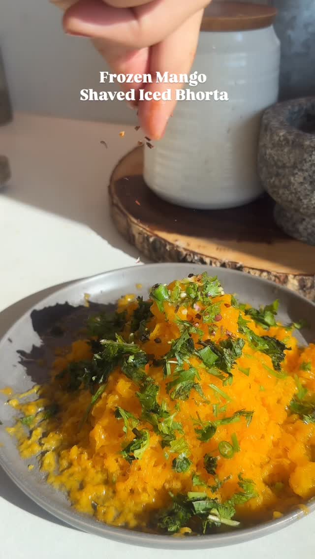 Instagram post by @thehungrycoderr for Modanisa. Caption reads: [...] ice dessert but with a savory....