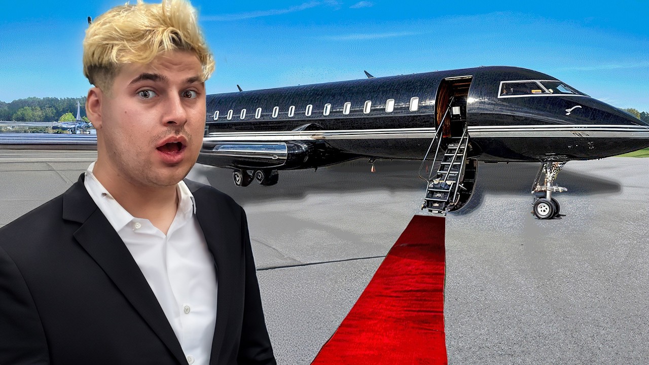 YouTube post by @zbir for Mobilfox. Caption reads: I Bought A Private Jet.