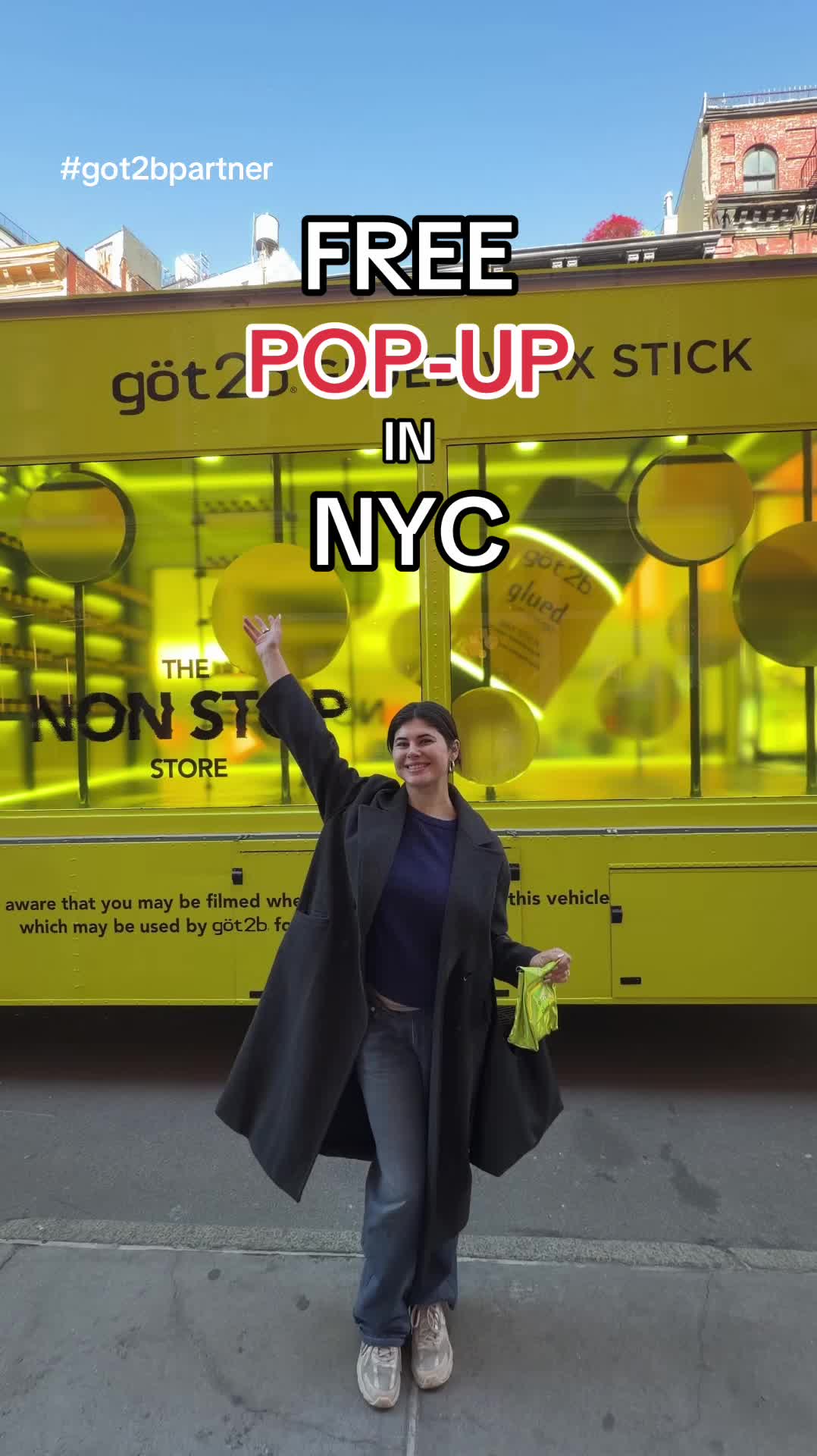 TikTok post by @elizabethfow for Krosse Kerle Kartoffelchips. Caption reads: #got2bpartner FREE pop-up in New York City driving....