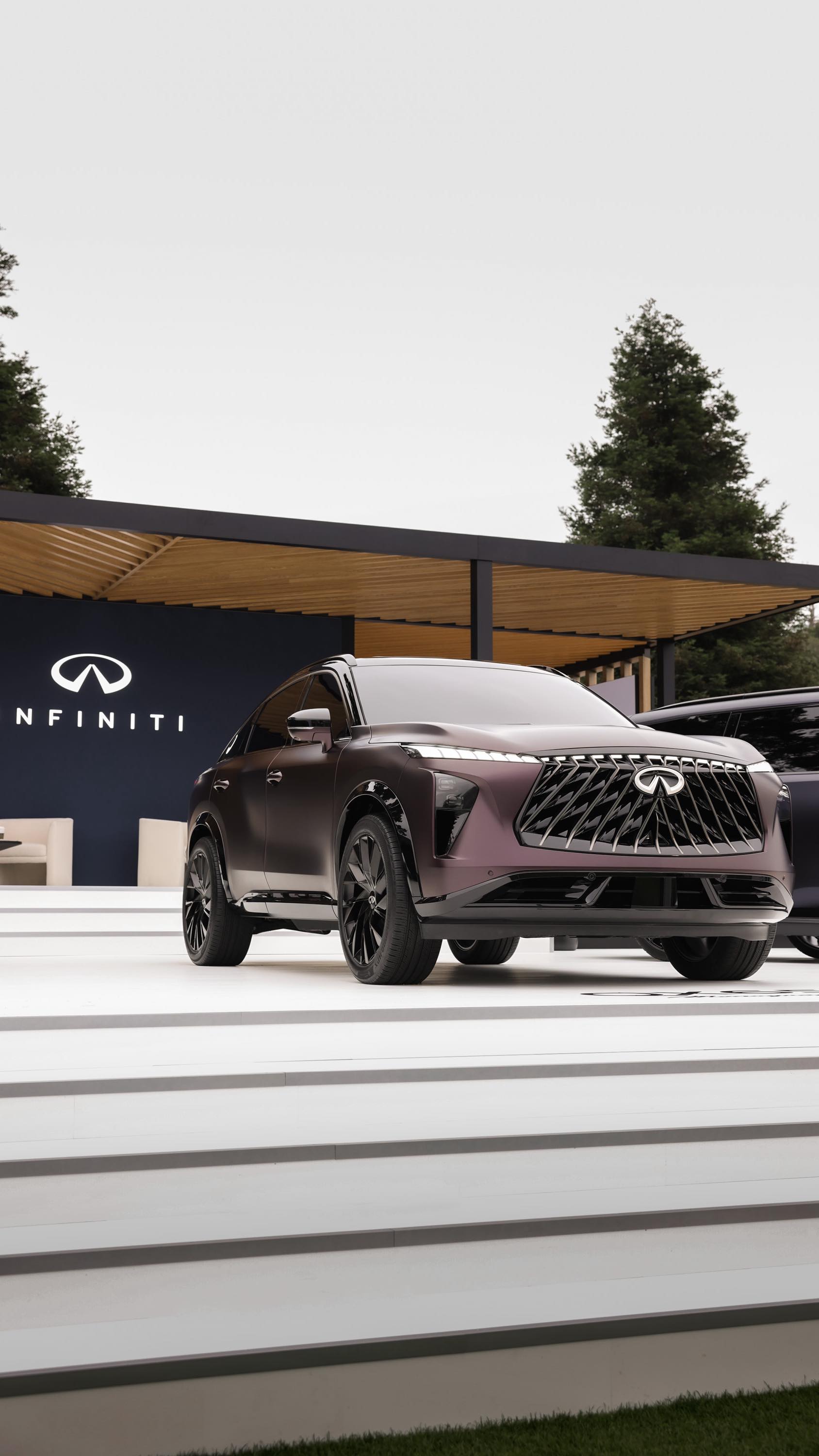 Instagram post by @nvzion for INFINITI USA. Caption reads: The INFINITI QX65 Monograph is stunning from every....