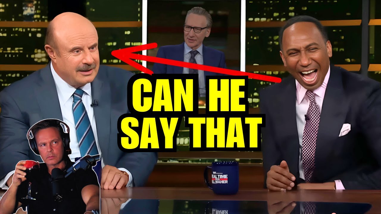 YouTube post by @ClintonJaws for Ground News. Caption reads: Dr. Phil Destroys On Real Time With Bill Maher. Go....