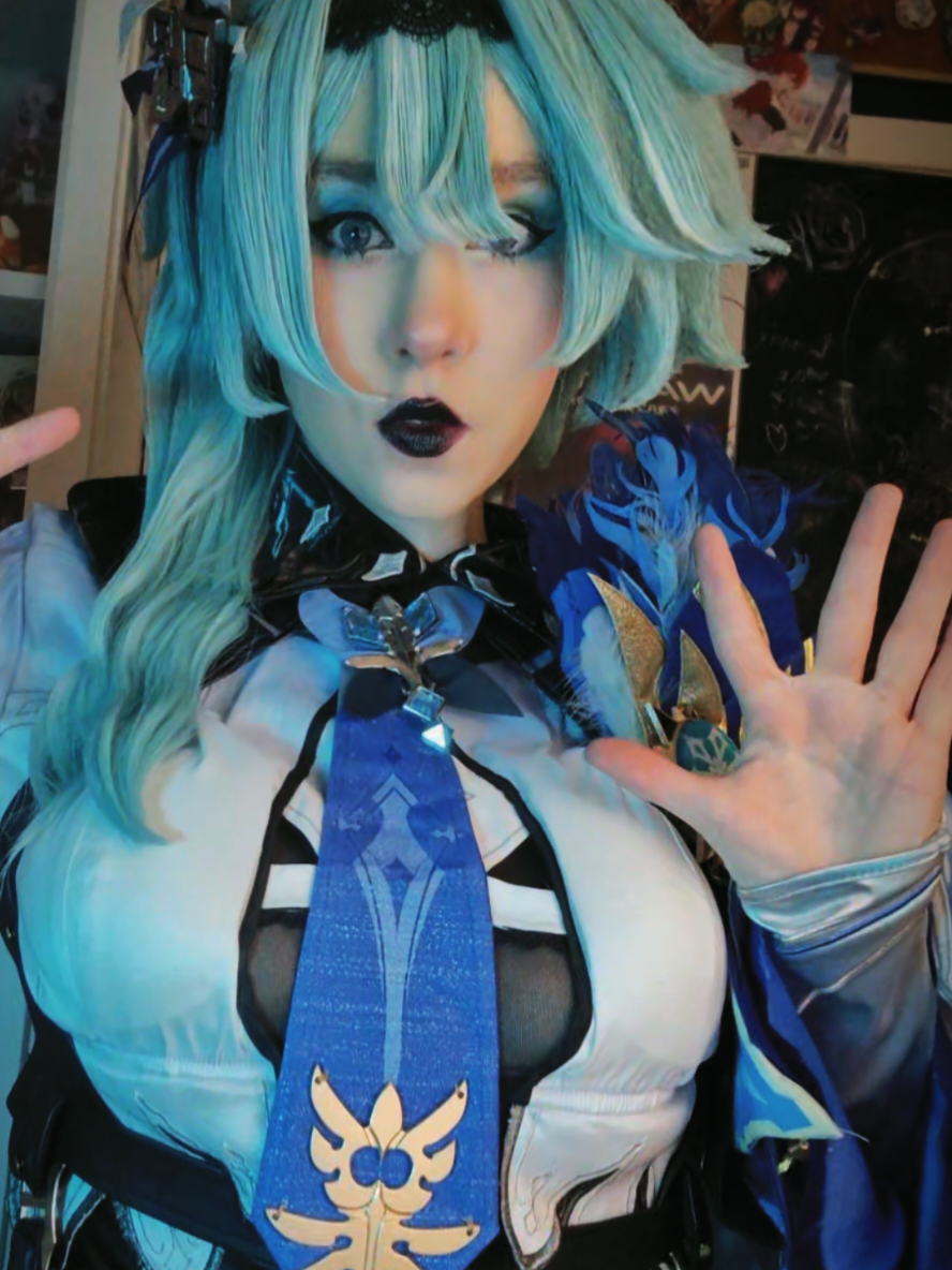 TikTok post by @violet..requiem for dokidokicosplay. Caption reads: I felt so pretty in this cosplay I'm so happy I....