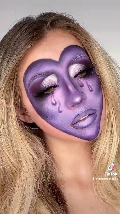 Instagram post by @makeupbyash.x for Eyecandys. Caption reads: [...] @oliviarodrigo new album ?! Wearing....