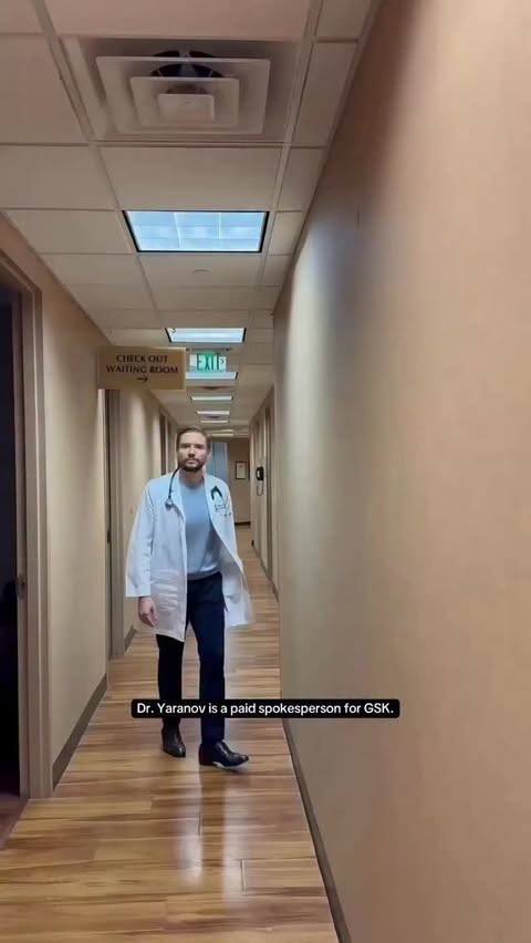 Instagram post by @heart_transplant_doc for GSK. Caption reads: #SponsoredByGSK As specialists, respiratory virus....