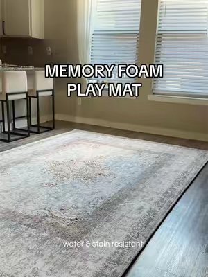 TikTok post by @micheslifestylefinds for HULOOSLEEP. Caption reads: Memory foam mat that looks beautiful wherever you....